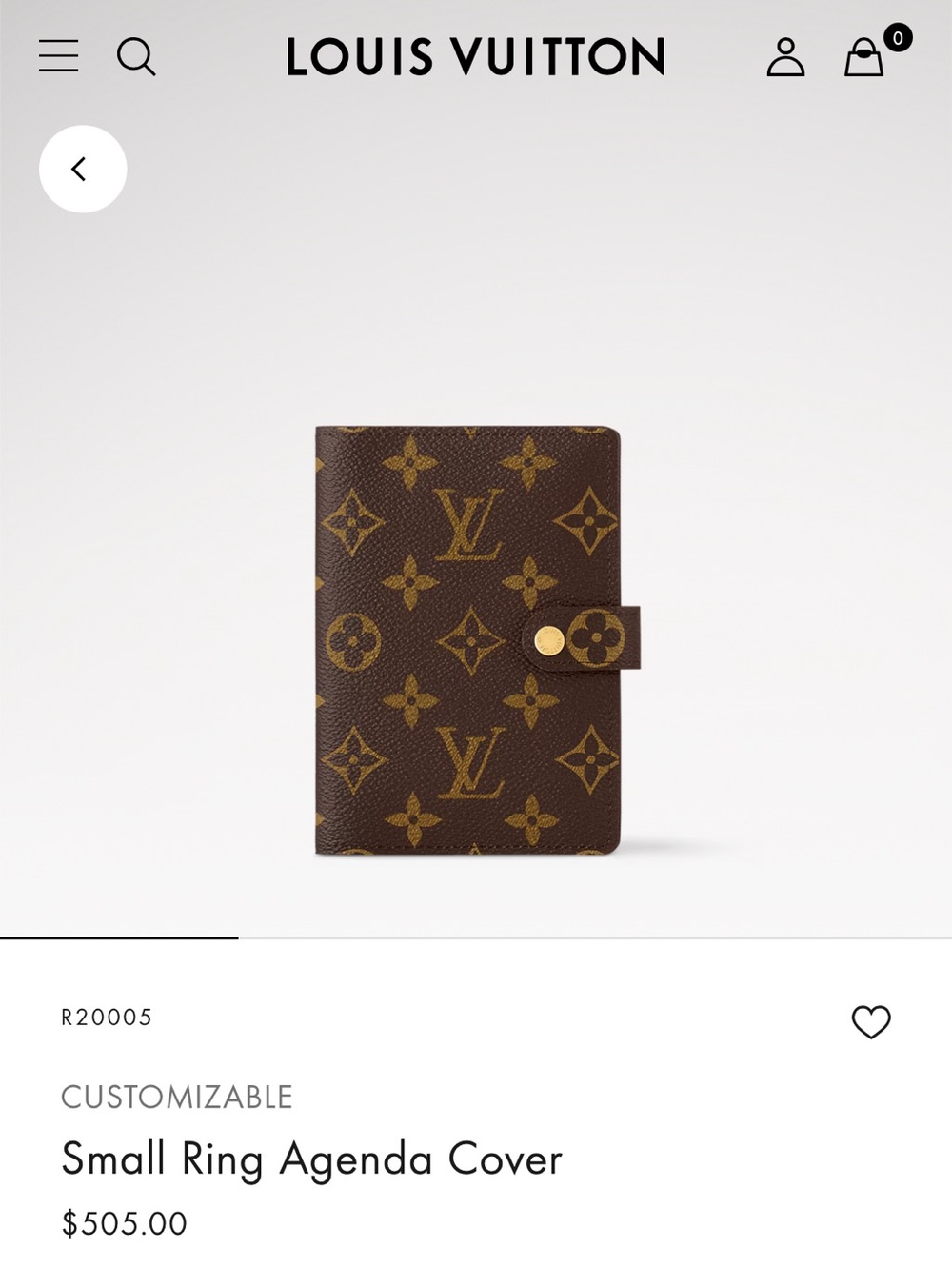 Louis Vuitton Agenda PM